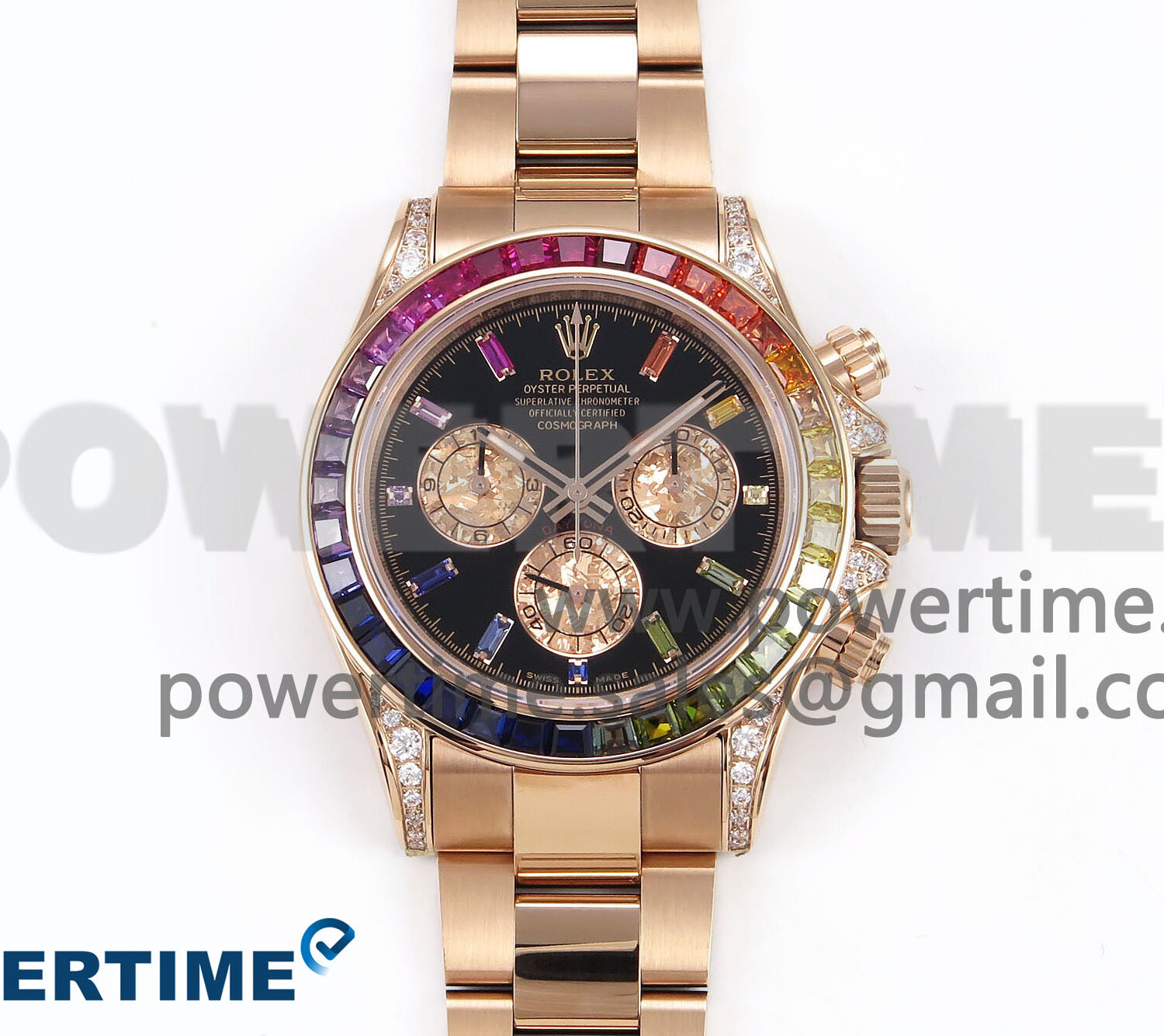 Daytona 116595RBOW Rainbow ZF 1:1 Best Edition Black Diamonds Dial on RG Bracelet SH4130