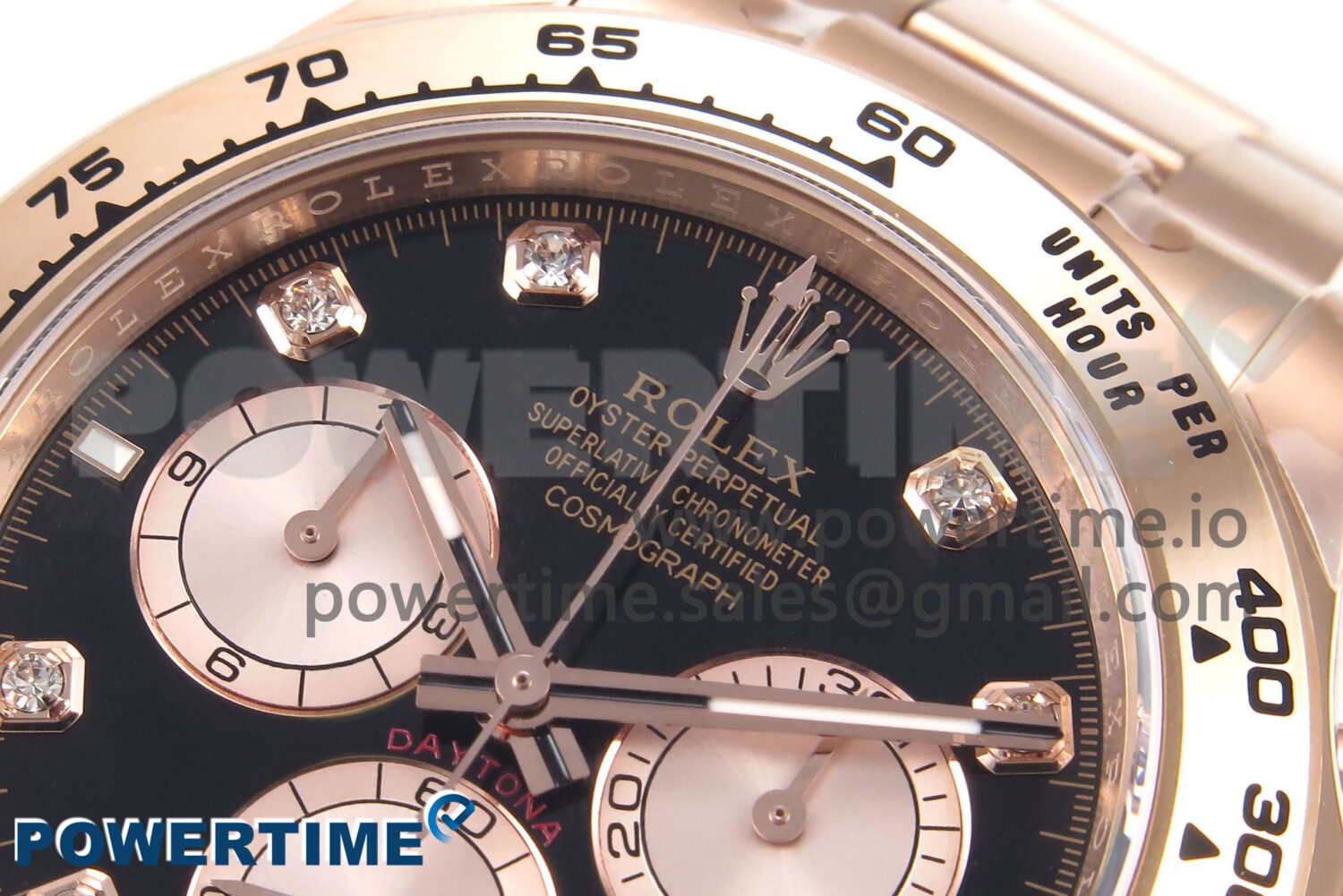Daytona 126505 APSF 1:1 Best Edition Black/RG Diamonds Dial on RG Bracelet SH4131 - Image 4