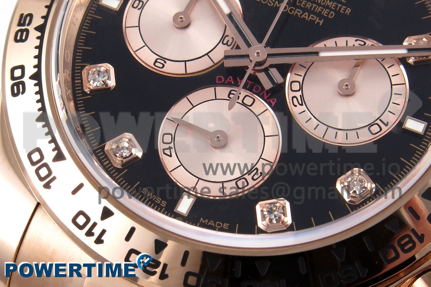 Daytona 126505 APSF 1:1 Best Edition Black/RG Diamonds Dial on RG Bracelet SH4131 - Image 5
