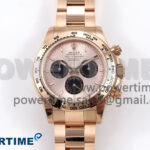 Daytona 126505 QF 1:1 Best Edition RG/Black Dial on RG Braclet SH4131 V6 (Gain Weight
