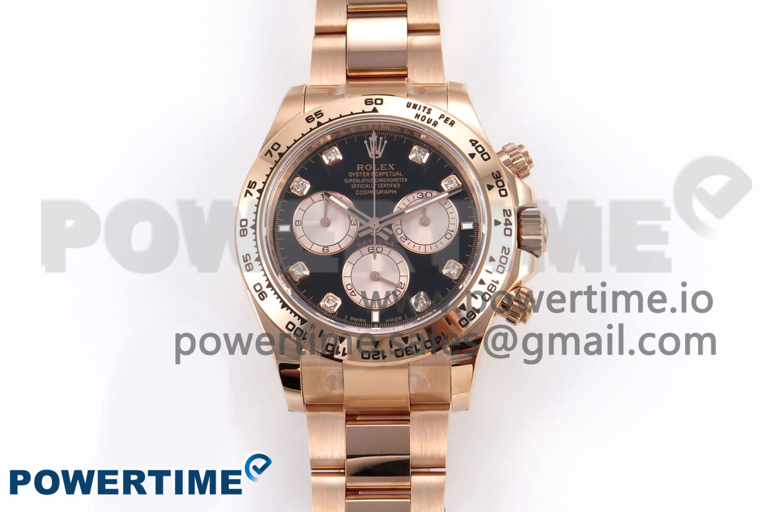 Daytona 126505 APSF 1:1 Best Edition Black/RG Diamonds Dial on RG Bracelet SH4131 - Image 1