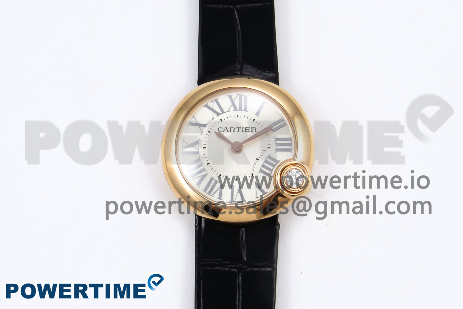 Ballon Blanc 30mm RG AF 1:1 Best Edition Silver Dial on Black Fabric Strap Ronda Quartz - Image 1