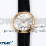 Ballon Blanc 30mm RG AF 1:1 Best Edition Silver Dial on Black Fabric Strap Ronda Quartz