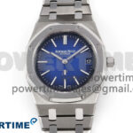 Royal Oak 39mm 15202IP Titanium ZF 1:1 Best Edition Blue Textured Dial on SS Bracelet A2121 V2