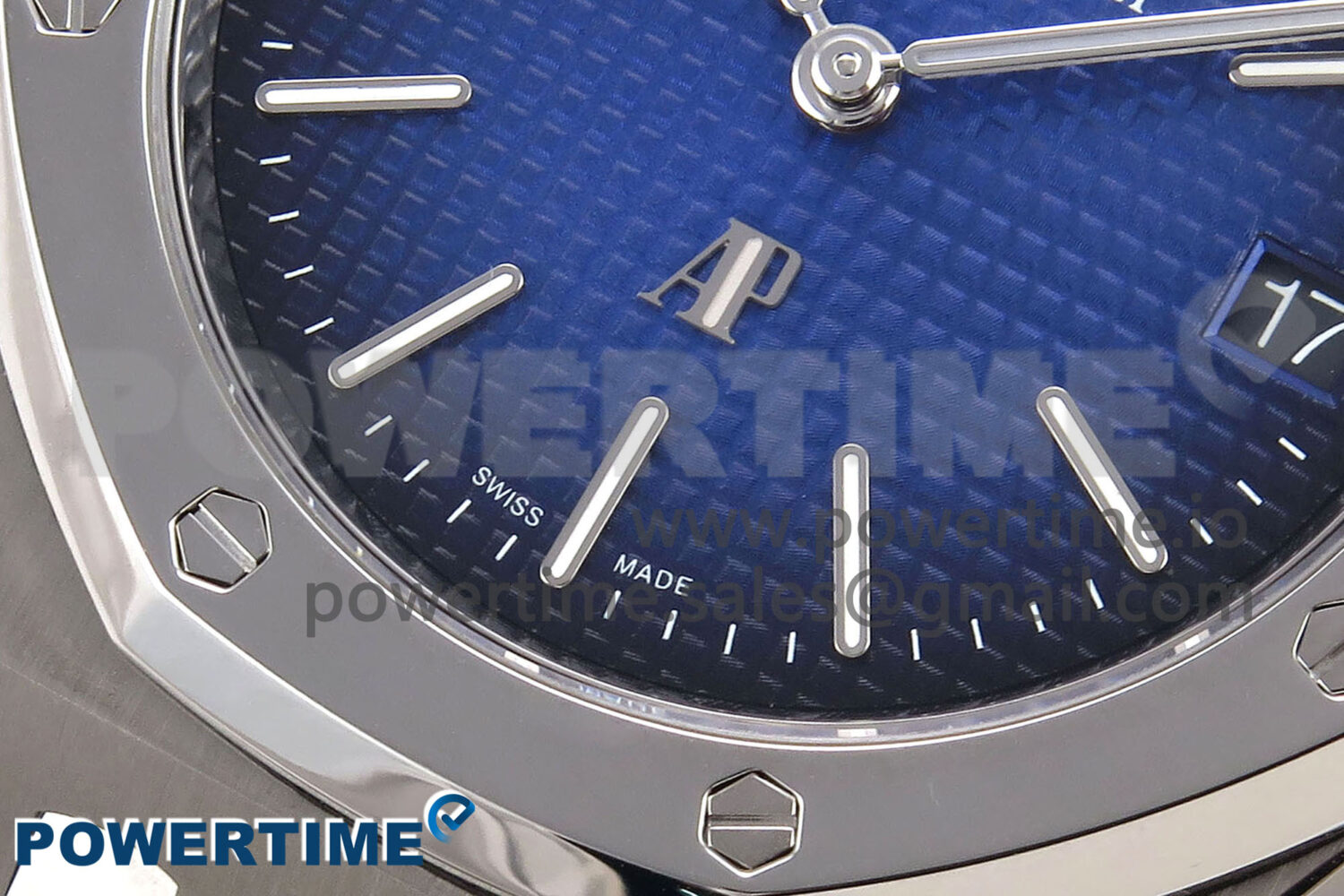 Royal Oak 39mm 15202IP Titanium ZF 1:1 Best Edition Blue Textured Dial on SS Bracelet A2121 V2 - Image 7
