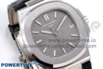 Nautilus 5711 SS 3KF 1:1 Best Edition Gray Textured Dial on Black Leather Strap A324 Super Clone V2 - Image 3