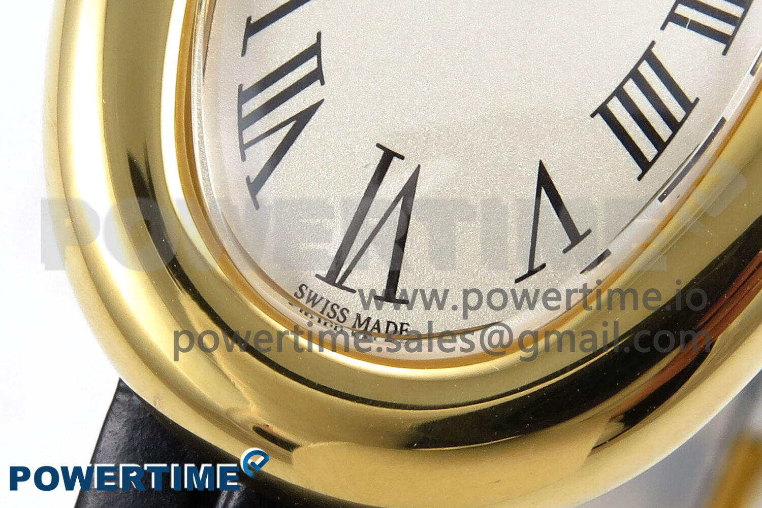 Baignoire Watch YG AF 1:1 Best Edition White Dial on Black Croco Strap RONDA Quartz - Image 5