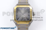 Santos de Cartier 40mm YG/SS BVF 1:1 Best Edition Gray Dial on SS SmartLinks Bracelet MIYOTA 9015