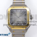 Santos de Cartier 40mm YG/SS BVF 1:1 Best Edition Gray Dial on SS SmartLinks Bracelet MIYOTA 9015