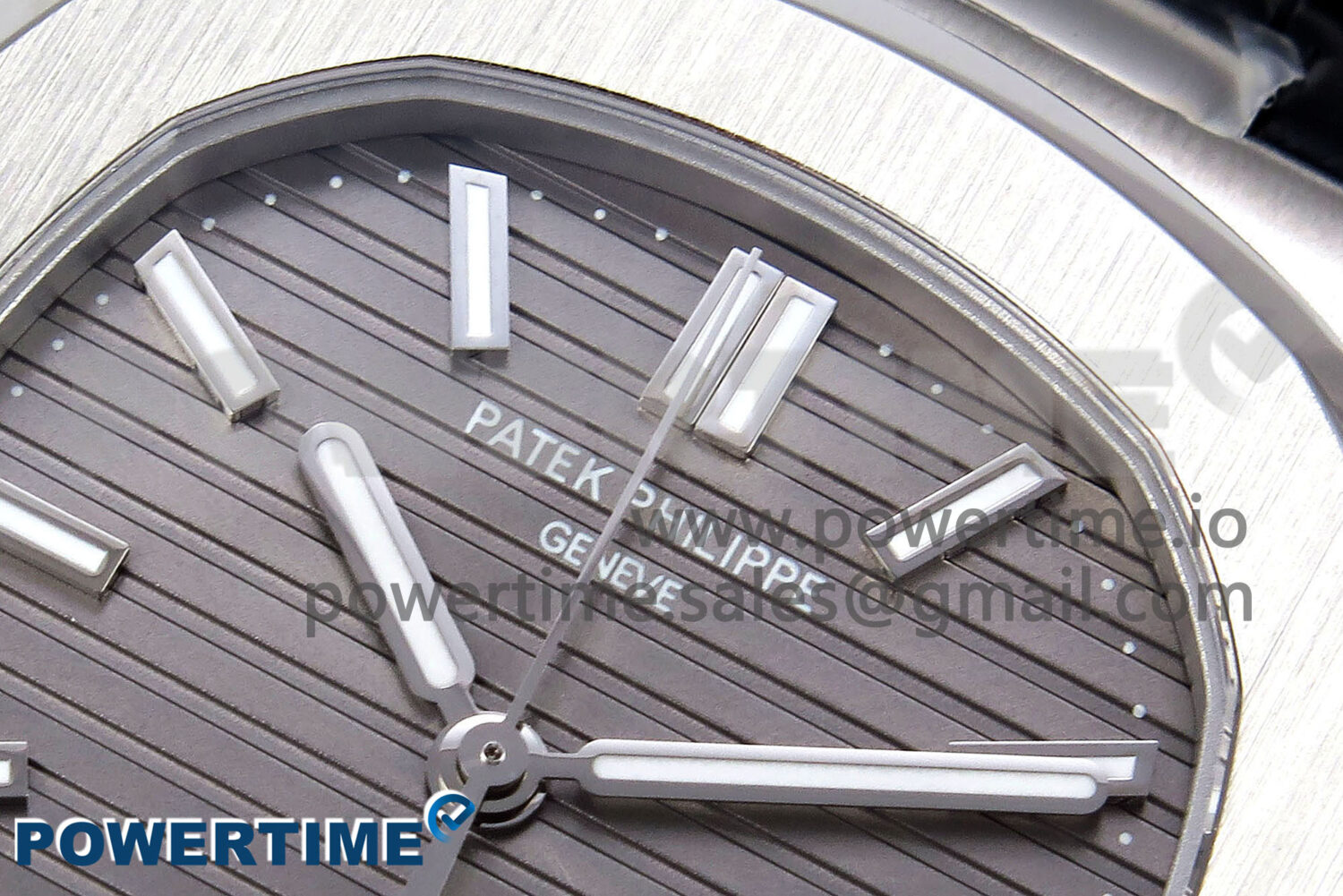 Nautilus 5711 SS 3KF 1:1 Best Edition Gray Textured Dial on Black Leather Strap A324 Super Clone V2 - Image 4
