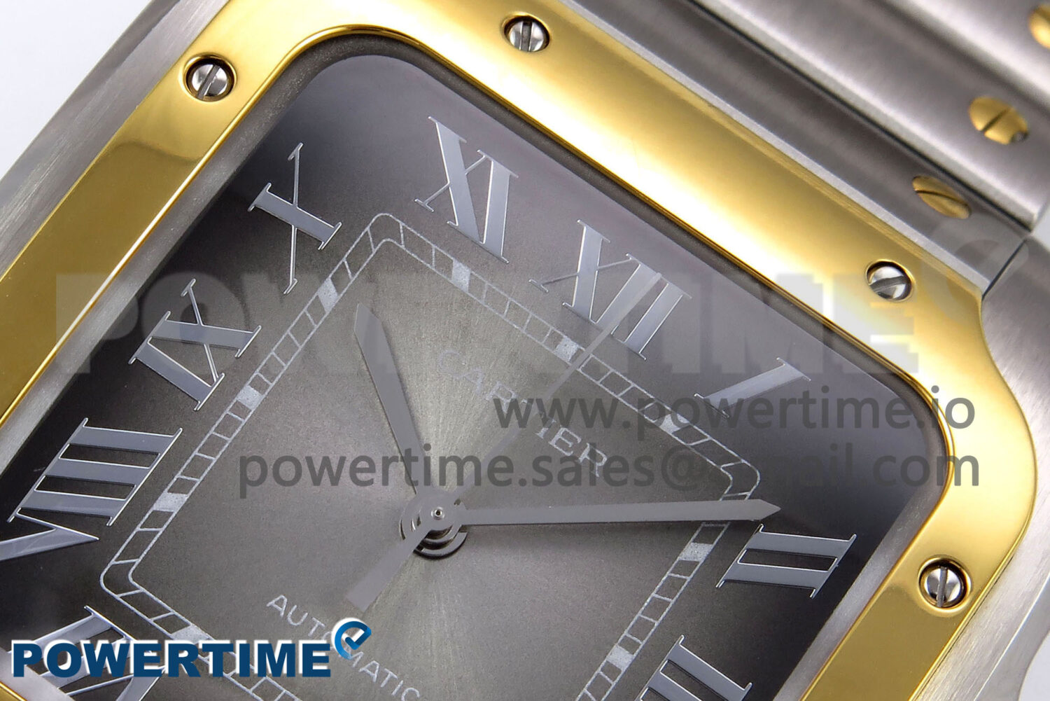 Santos de Cartier 40mm YG/SS BVF 1:1 Best Edition Gray Dial on SS SmartLinks Bracelet MIYOTA 9015 - Image 4