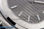 Nautilus 5711 SS 3KF 1:1 Best Edition Gray Textured Dial on Black Leather Strap A324 Super Clone V2 - Image 5