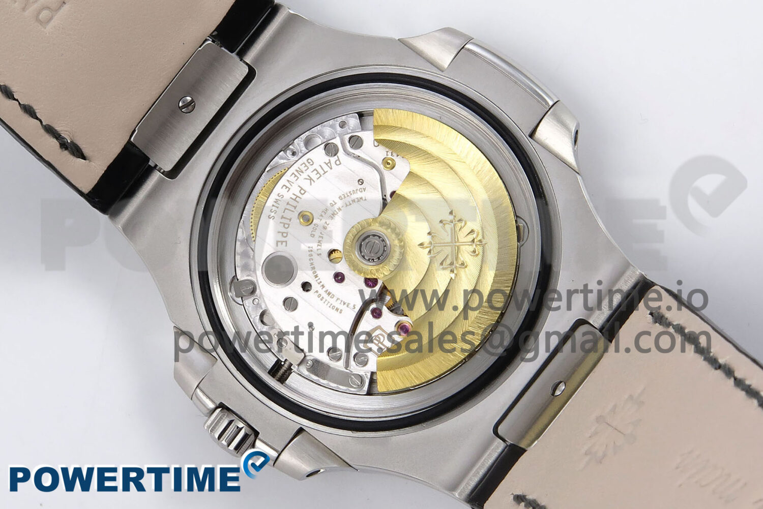 Nautilus 5711 SS 3KF 1:1 Best Edition Gray Textured Dial on Black Leather Strap A324 Super Clone V2 - Image 10