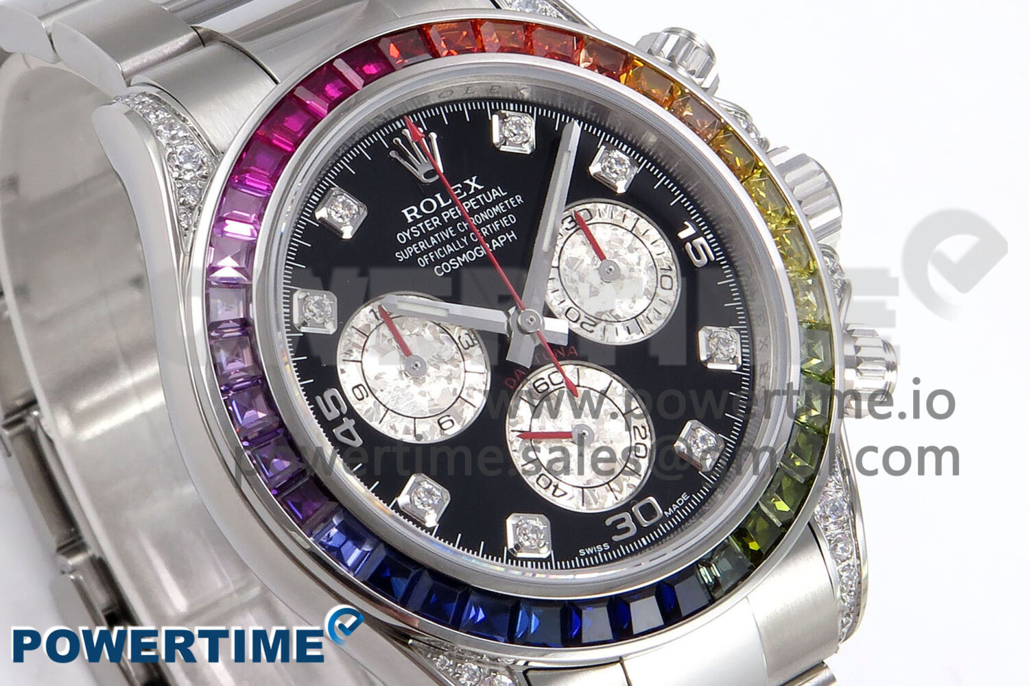 Daytona 116599RBOW Rainbow ZF 1:1 Best Edition Black Diamonds Dial on SS Bracelet SH4130 - Image 2