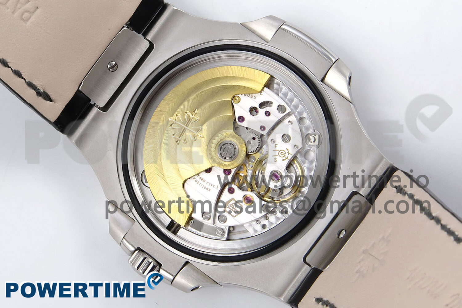 Nautilus 5711 SS 3KF 1:1 Best Edition Gray Textured Dial on Black Leather Strap A324 Super Clone V2 - Image 9