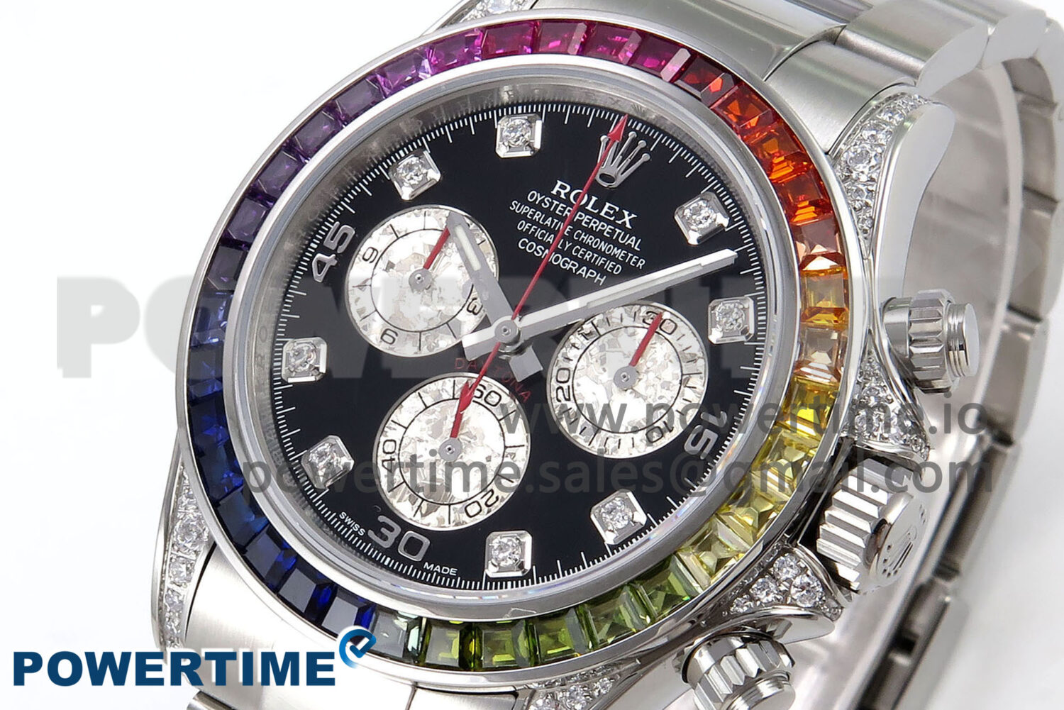 Daytona 116599RBOW Rainbow ZF 1:1 Best Edition Black Diamonds Dial on SS Bracelet SH4130 - Image 3