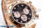 Daytona 126505 QF 1:1 Best Edition Black/RG Diamonds Dial on RG Braclet SH4131 V6 (Gain Weight） - Image 3
