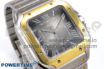 Santos de Cartier 40mm YG/SS BVF 1:1 Best Edition Gray Dial on SS SmartLinks Bracelet MIYOTA 9015 - Image 3