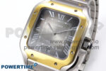 Santos de Cartier 40mm YG/SS BVF 1:1 Best Edition Gray Dial on SS SmartLinks Bracelet MIYOTA 9015 - Image 2