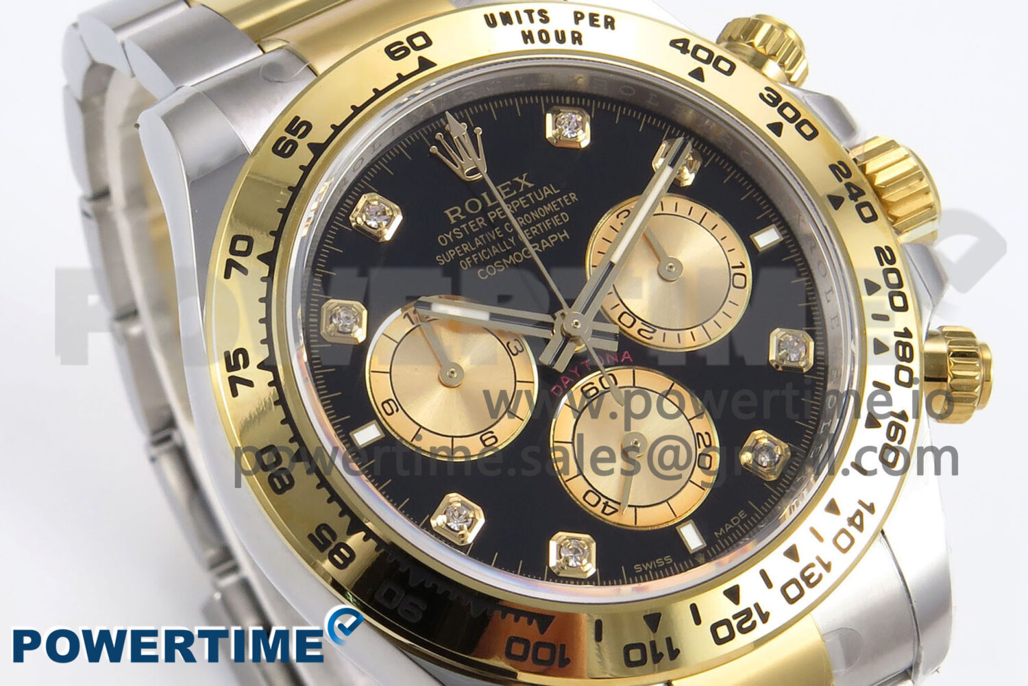 Daytona 126503 APSF 1:1 Best Edition Black/YG Diamonds Dial on SS/YG Bracelet SH4131 - Image 2