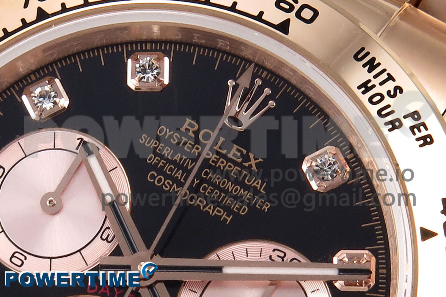 Daytona 126505 QF 1:1 Best Edition Black/RG Diamonds Dial on RG Braclet SH4131 V6 (Gain Weight） - Image 4
