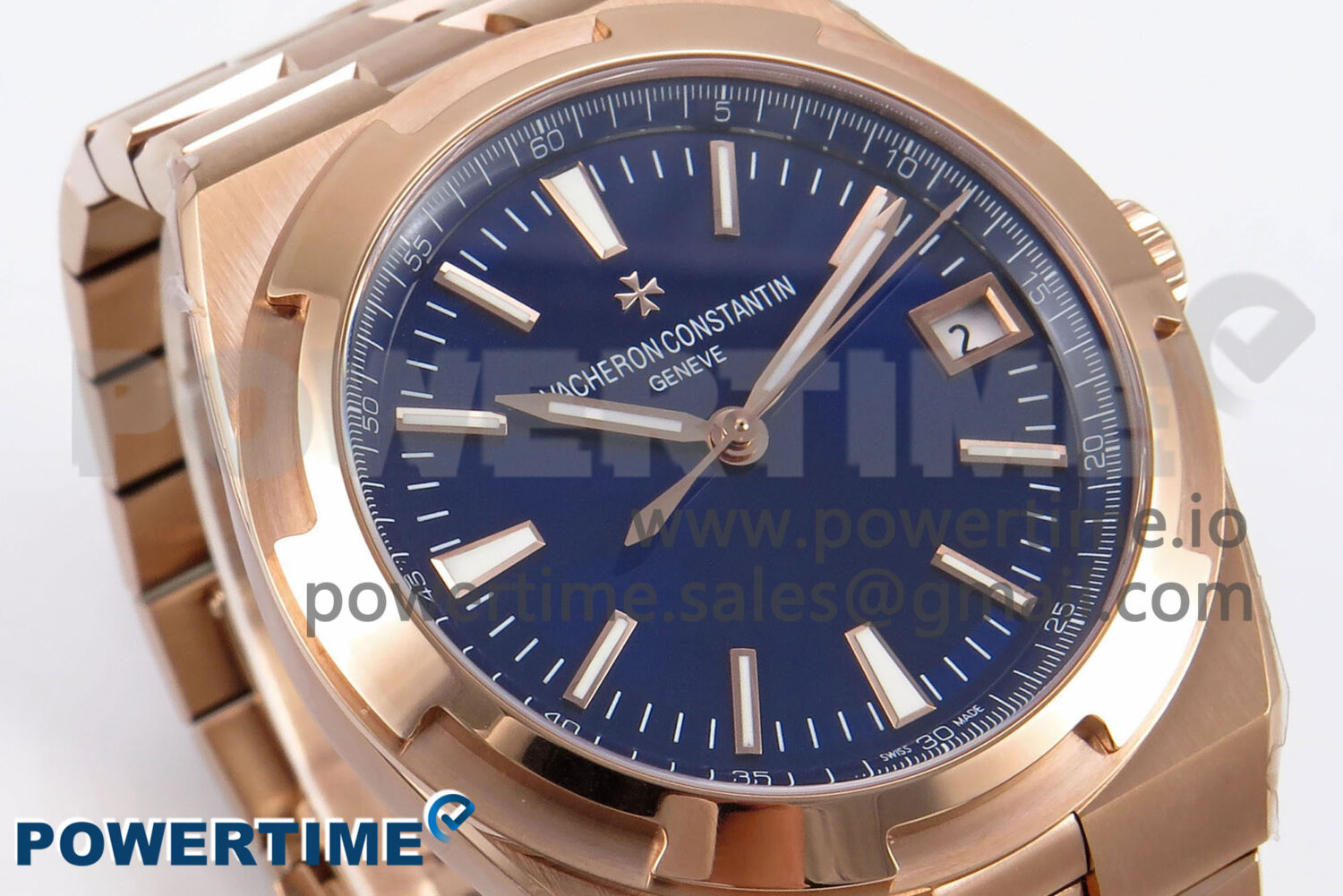 Overseas 4500V RG 8F 1:1 Best Edition Blue Dial on RG Bracelet A5100 - Image 3