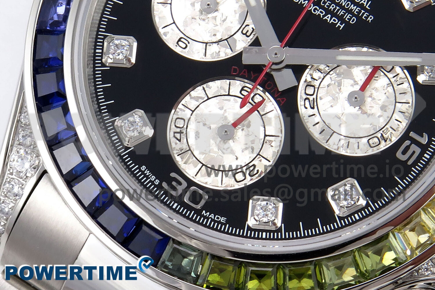 Daytona 116599RBOW Rainbow ZF 1:1 Best Edition Black Diamonds Dial on SS Bracelet SH4130 - Image 7