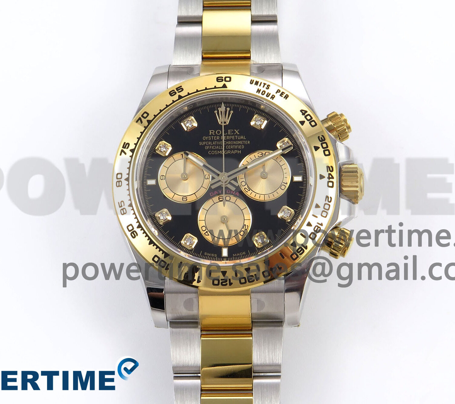Daytona 126503 APSF 1:1 Best Edition Black/YG Diamonds Dial on SS/YG Bracelet SH4131