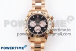 Daytona 126505 QF 1:1 Best Edition Black/RG Dial on RG Braclet SH4131 V6 (Gain Weight）