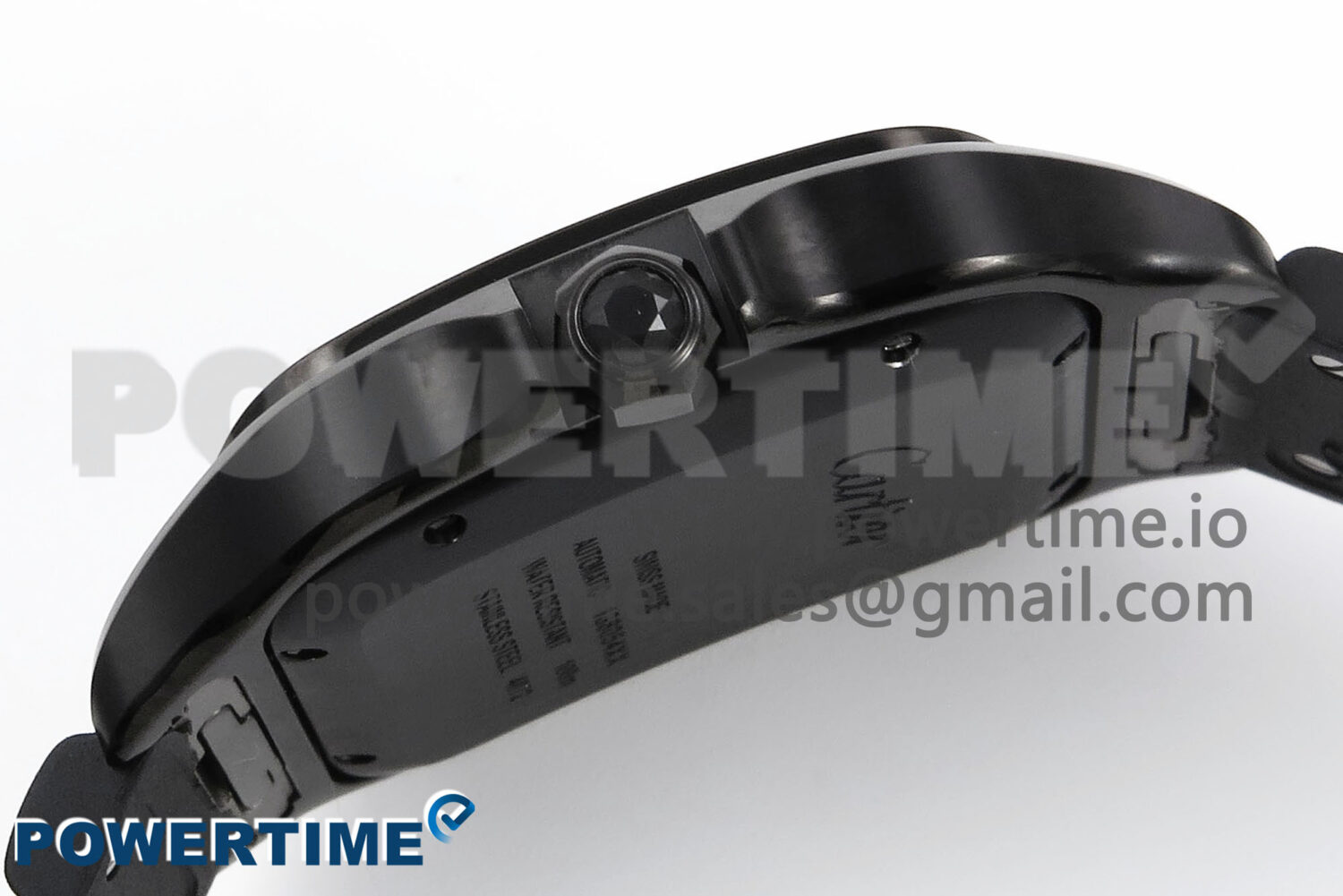Santos de Cartier 40mm BVF 1:1 Best Edition Black Dial on Black Rubber Strap MIYOTA 9015 - Image 7