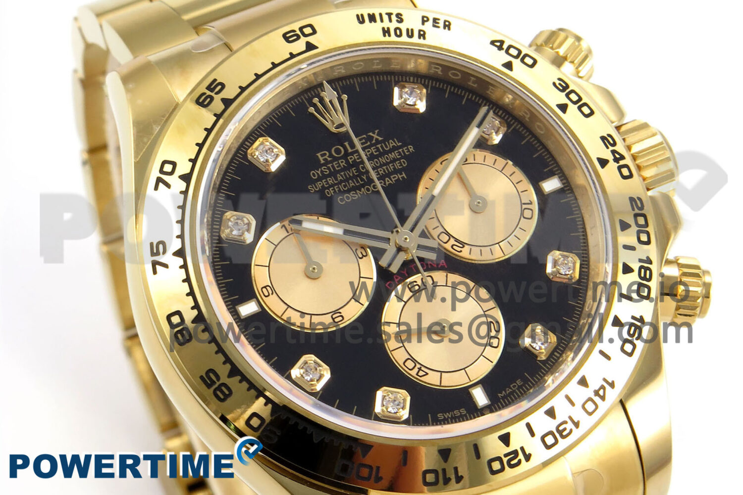 Daytona 126508 APSF 1:1 Best Edition Black/YG Diamonds Dial on YG Bracelet SH4131 - Image 2