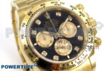 Daytona 126508 APSF 1:1 Best Edition Black/YG Diamonds Dial on YG Bracelet SH4131 - Image 2
