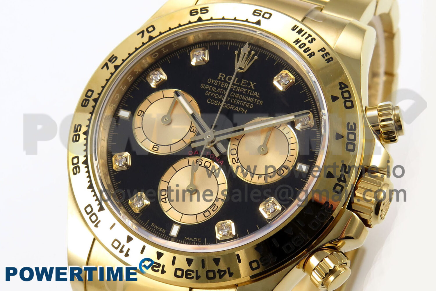 Daytona 126508 APSF 1:1 Best Edition Black/YG Diamonds Dial on YG Bracelet SH4131 - Image 3