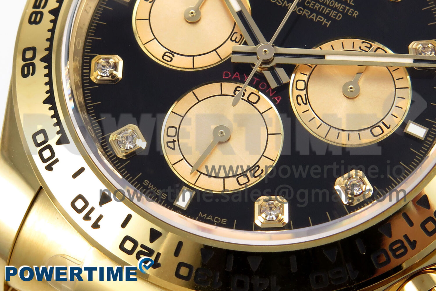 Daytona 126508 APSF 1:1 Best Edition Black/YG Diamonds Dial on YG Bracelet SH4131 - Image 5