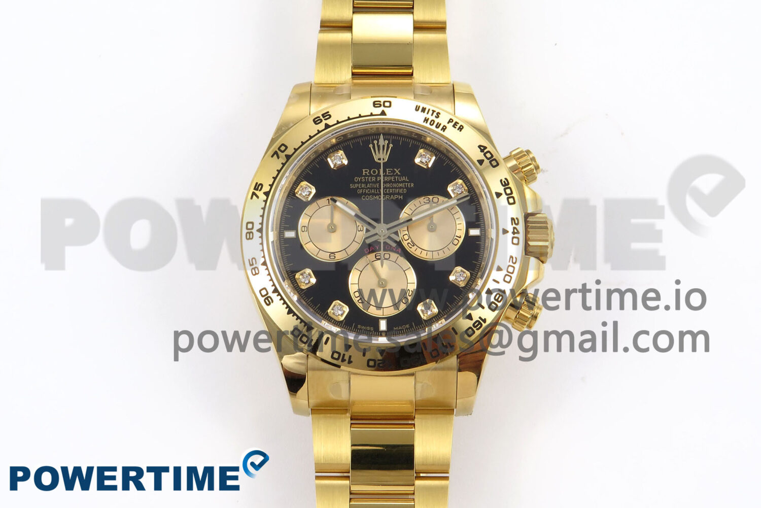 Daytona 126508 APSF 1:1 Best Edition Black/YG Diamonds Dial on YG Bracelet SH4131 - Image 1