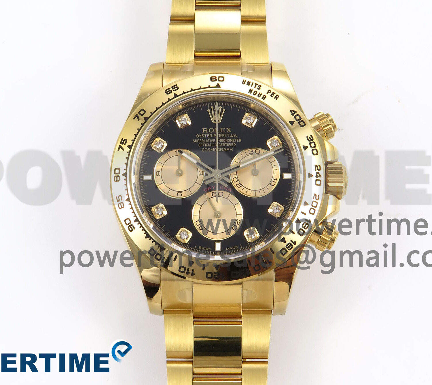 Daytona 126508 APSF 1:1 Best Edition Black/YG Diamonds Dial on YG Bracelet SH4131