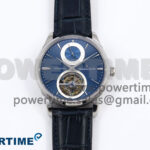 Master Ultra Thin Tourbillon 13234E1 APSF Best Edition on Blue Leather Strap