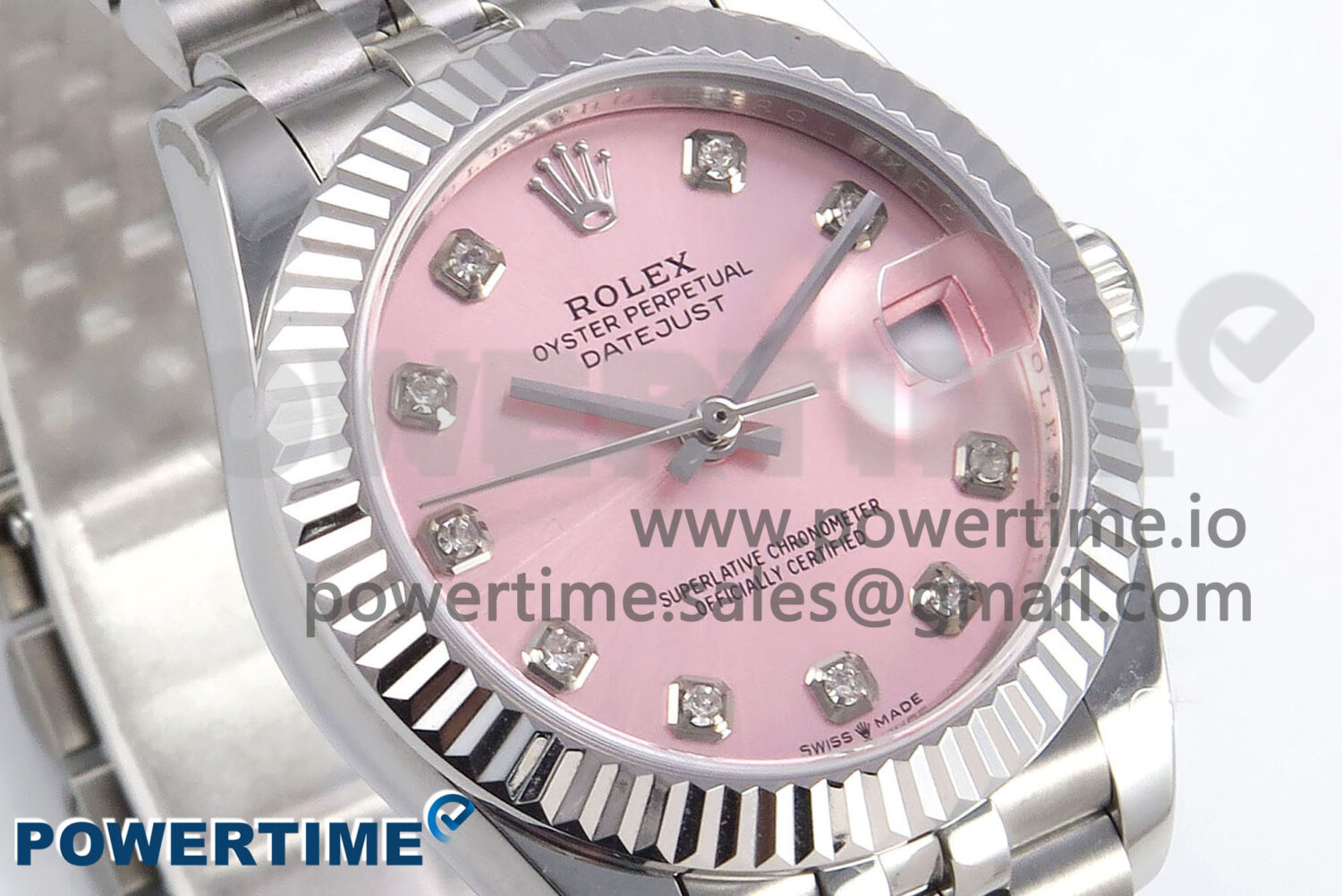 DateJust 31 278274 SS GMF 1:1 Best Edition 904L Steel Pink Diamonds Dial on Jubilee Bracelet A2824 - Image 2