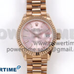 DateJust 28 RG GMF 1:1 Best Edition Pink Dial on RG President Bracelet A2671