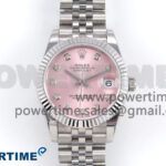 DateJust 31 278274 SS GMF 1:1 Best Edition 904L Steel Pink Diamonds Dial on Jubilee Bracelet A2824