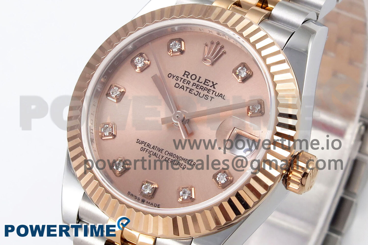 DateJust 31 278271 SS/RG GMF 1:1 Best Edition 904L Steel RG Diamonds Dial on Jubilee Bracelet A2824 - Image 3