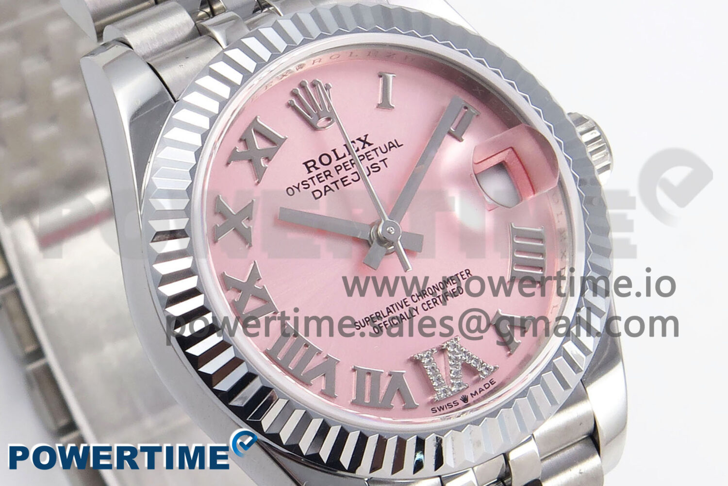 DateJust 31 278274 SS GMF 1:1 Best Edition 904L Steel Pink Roman Diamonds Dial on Jubilee Bracelet A2824 - Image 2