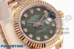 DateJust 28 RG GMF 1:1 Best Edition Green Diamonds Dial on RG President Bracelet A2671 - Image 2