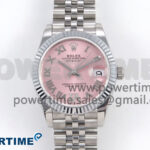 DateJust 31 278274 SS GMF 1:1 Best Edition 904L Steel Pink Roman Diamonds Dial on Jubilee Bracelet A2824