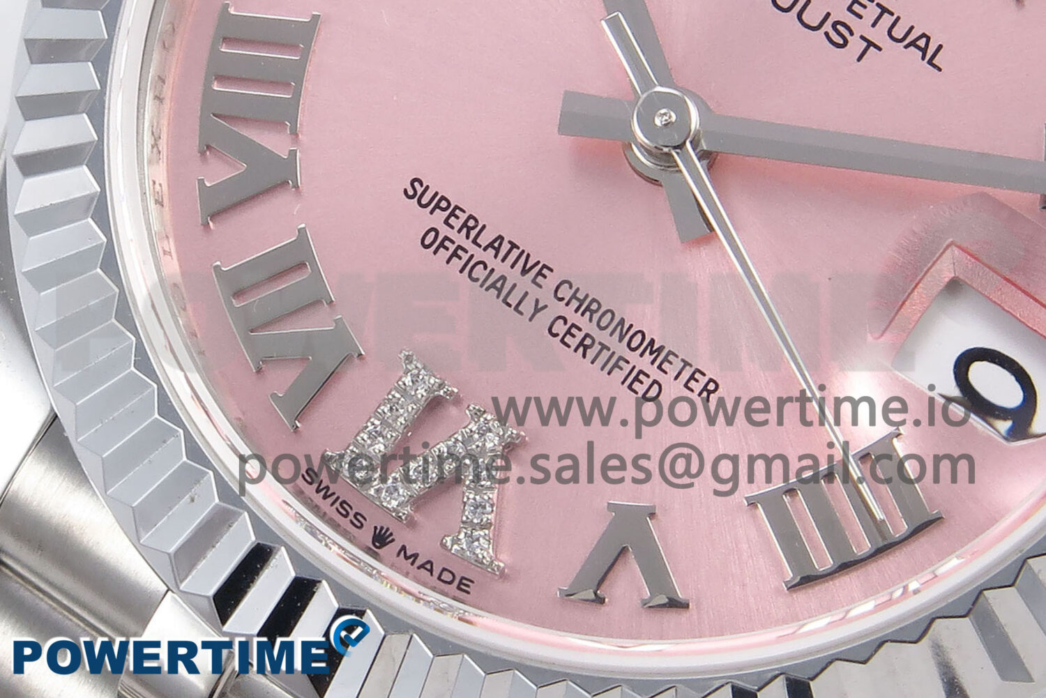 DateJust 31 278274 SS GMF 1:1 Best Edition 904L Steel Pink Roman Diamonds Dial on Jubilee Bracelet A2824 - Image 5