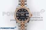DateJust 31 278271 SS/RG GMF 1:1 Best Edition 904L Steel Black Diamonds Dial on Jubilee Bracelet A2824