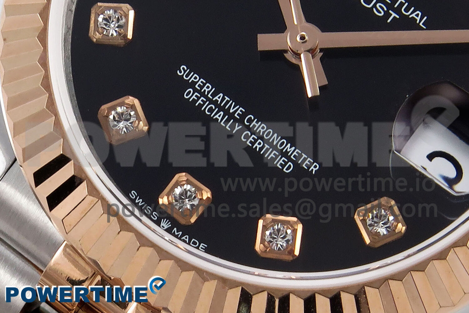 DateJust 31 278271 SS/RG GMF 1:1 Best Edition 904L Steel Black Diamonds Dial on Jubilee Bracelet A2824 - Image 5
