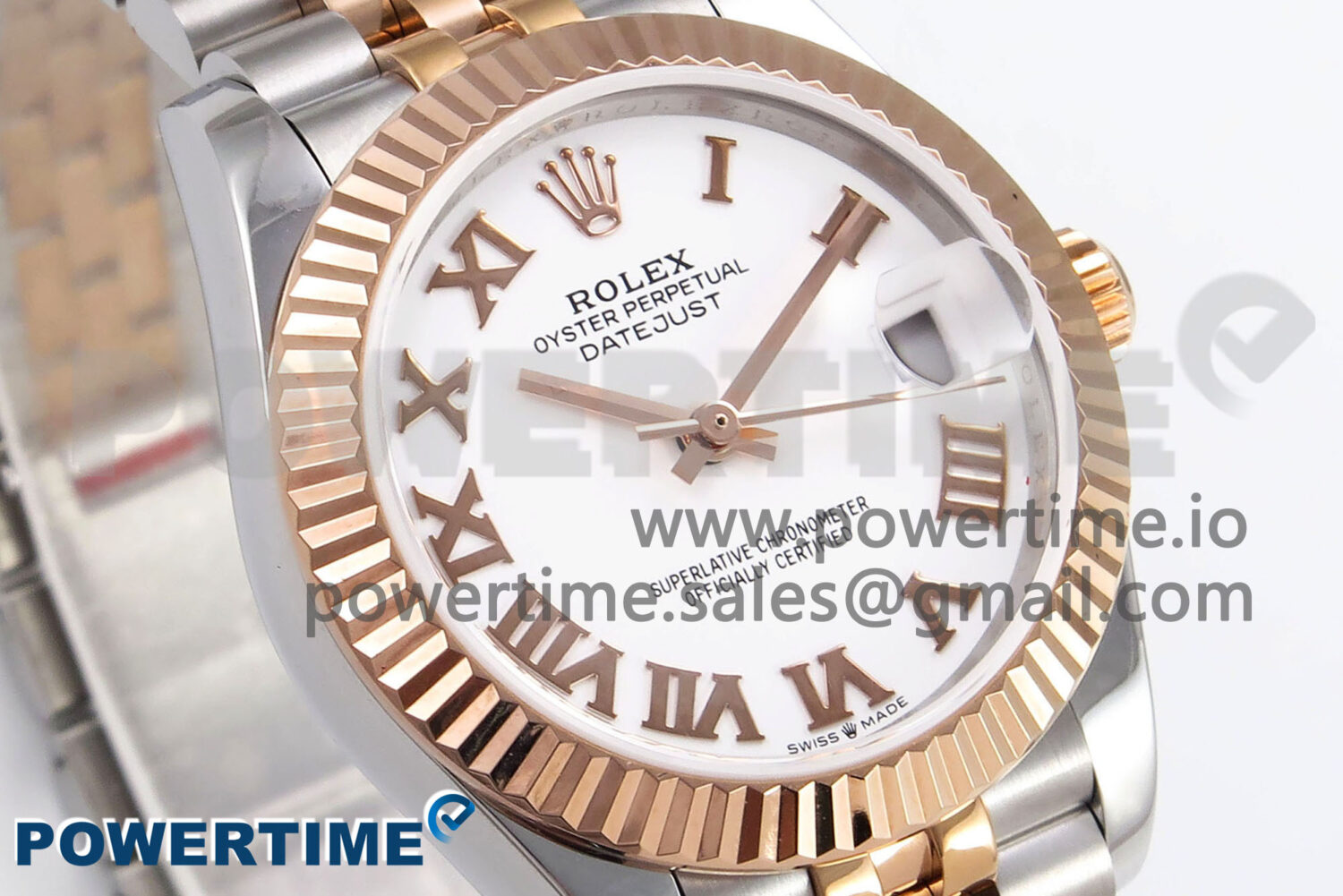 DateJust 31 278271 SS/RG GMF 1:1 Best Edition 904L Steel RG Roman Dial on Jubilee Bracelet A2824 - Image 2