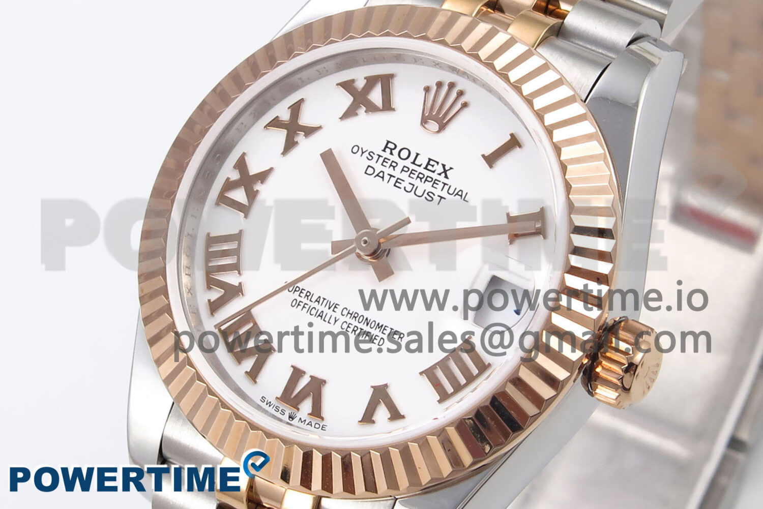 DateJust 31 278271 SS/RG GMF 1:1 Best Edition 904L Steel RG Roman Dial on Jubilee Bracelet A2824 - Image 3