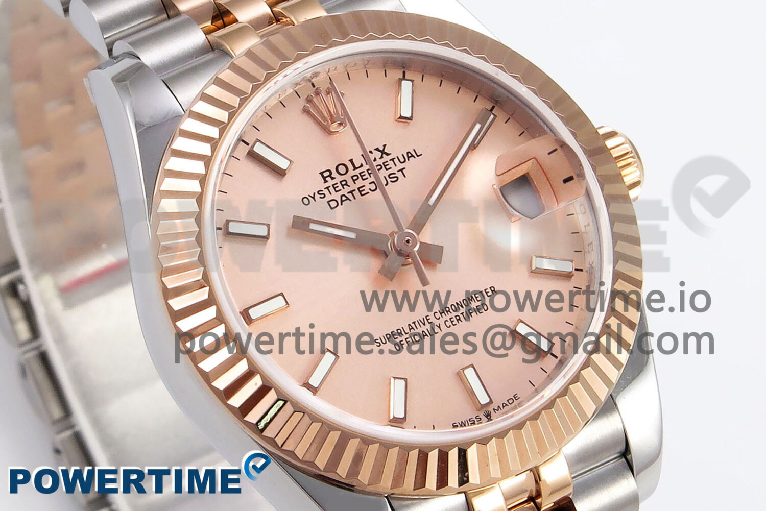 DateJust 31 278271 SS/RG GMF 1:1 Best Edition 904L Steel RG Stick Dial on Jubilee Bracelet A2824 - Image 2